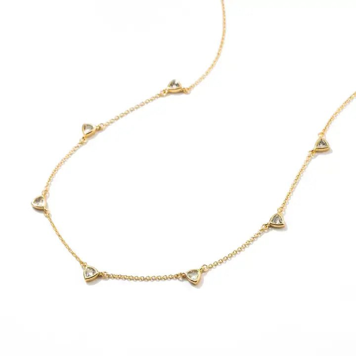 Demi-Fine Silver CZ Drop Necklace: Silver - Three:Twelve Boutique - Brenda Grands Waterproof Jewelry