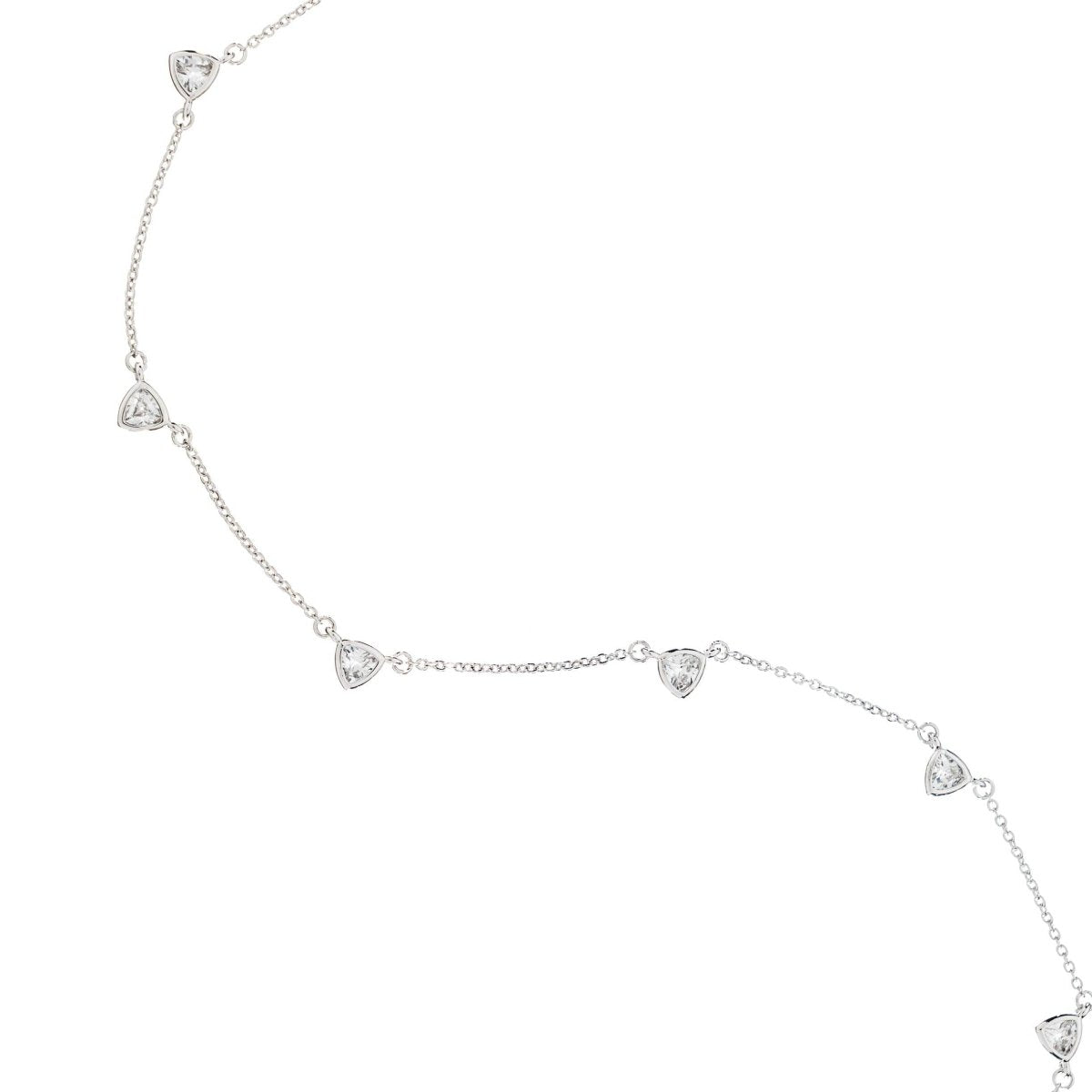 Demi-Fine Silver CZ Drop Necklace: Silver - Three:Twelve Boutique - Brenda Grands Waterproof Jewelry