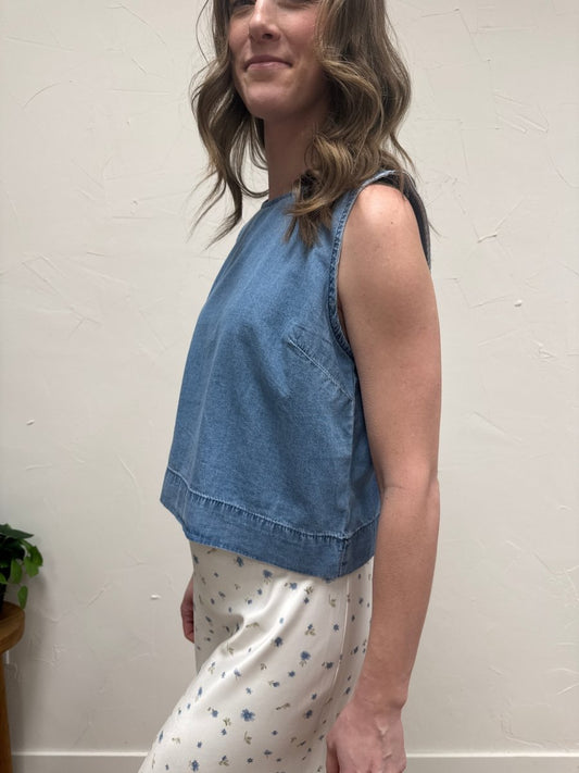 Denim tank Top - Three:Twelve Boutique - Wishlist