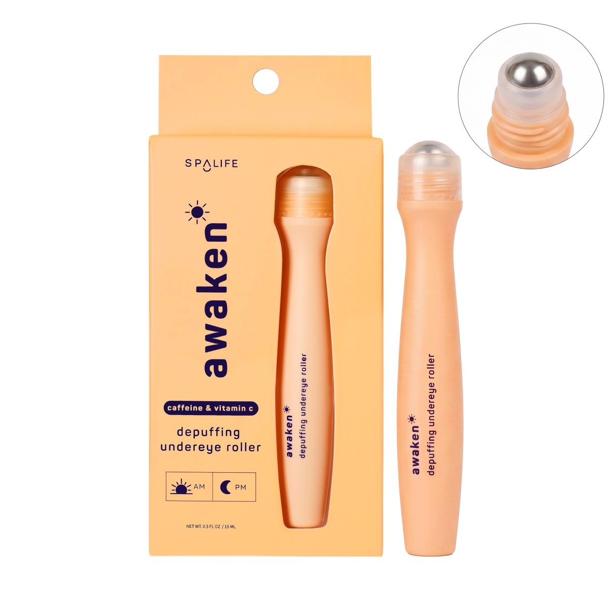 Depuffing Under Eye Roller with Caffeine & Vitamin C - Three:Twelve Boutique - My Spa Life