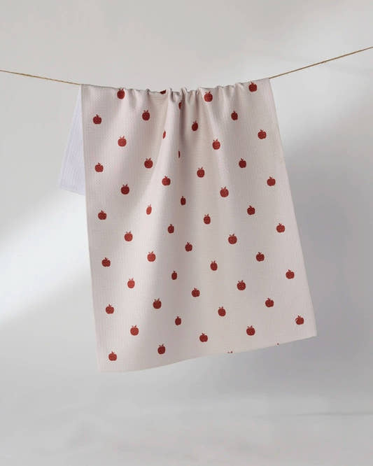 Dotty Apple Tea Towel: Off White - Three:Twelve Boutique - Geometry