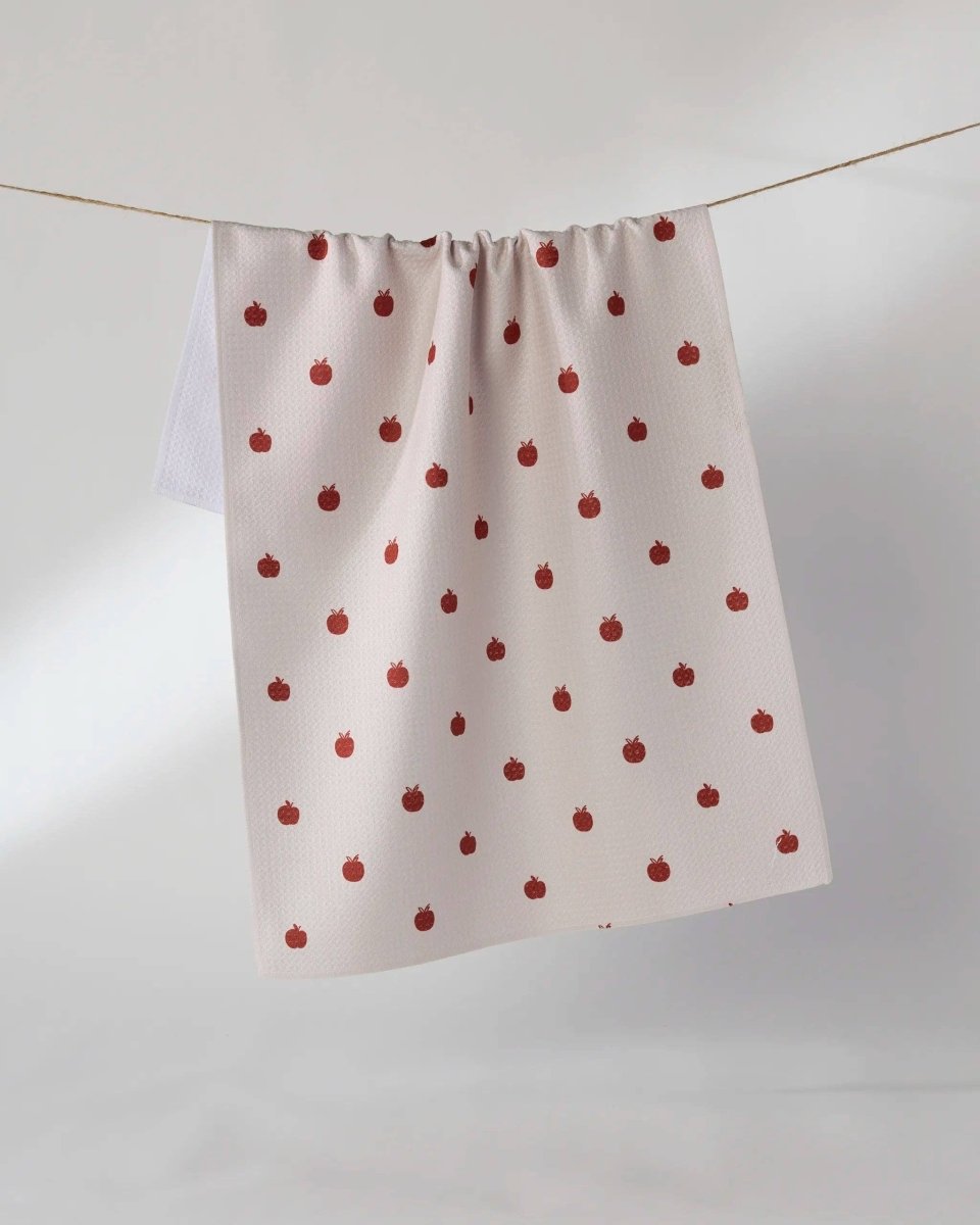 Dotty Apple Tea Towel: Off White - Three:Twelve Boutique - Geometry