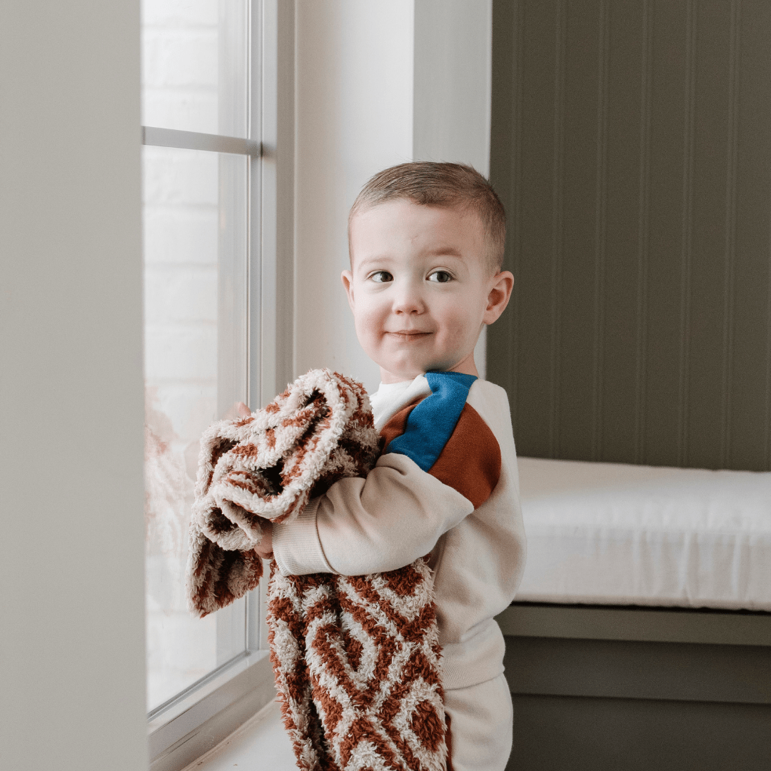 DOUBLE-LAYER BAMBONI® MINI BLANKETS: Bear Double Layer - Three:Twelve Boutique - Saranoni