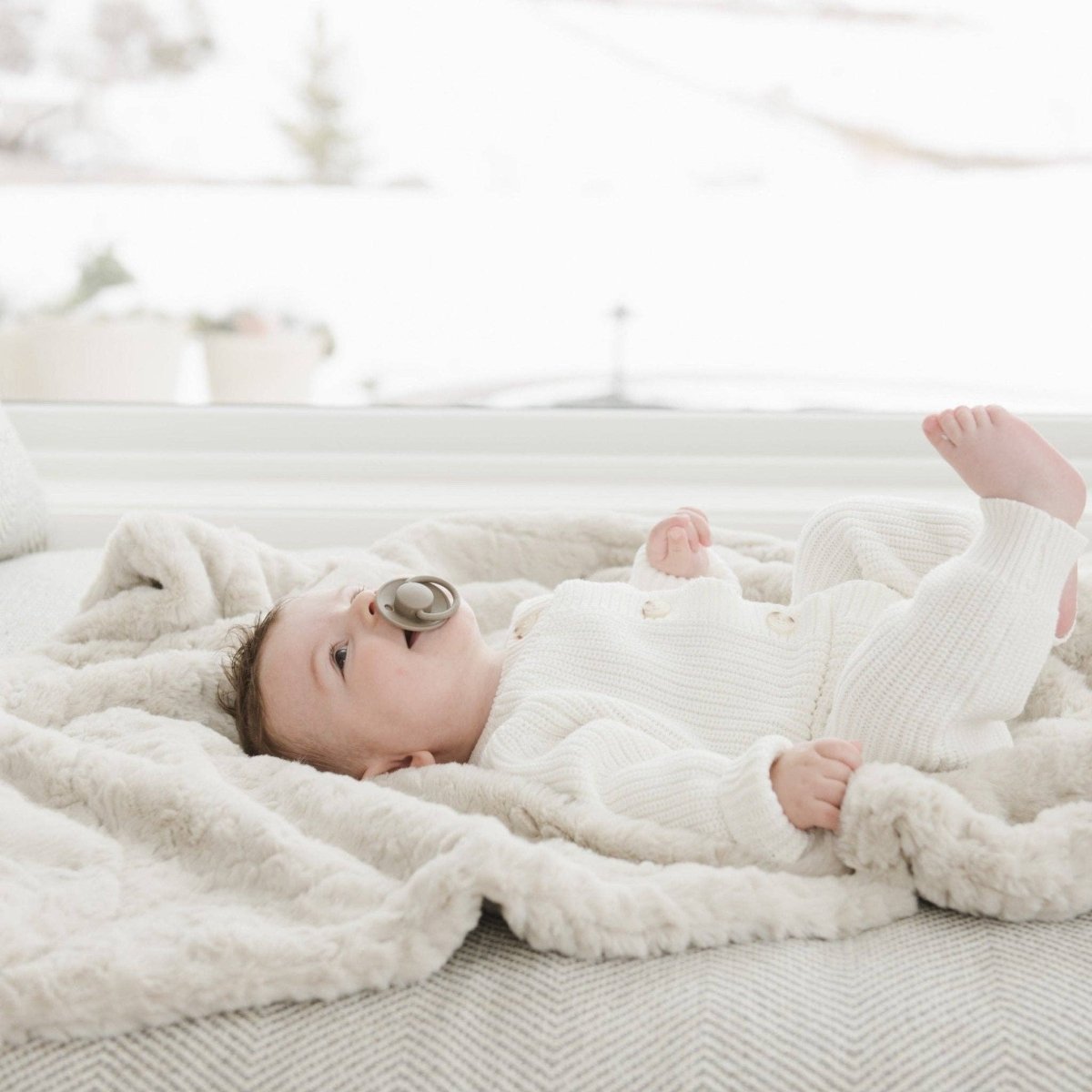 DREAM RECEIVING BLANKETS: Blush - Three:Twelve Boutique - Saranoni