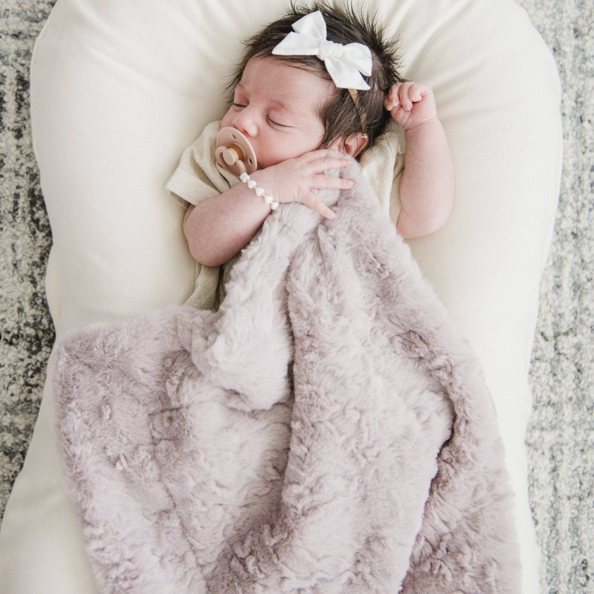 DREAM RECEIVING BLANKETS: Heather Blue - Three:Twelve Boutique - Saranoni