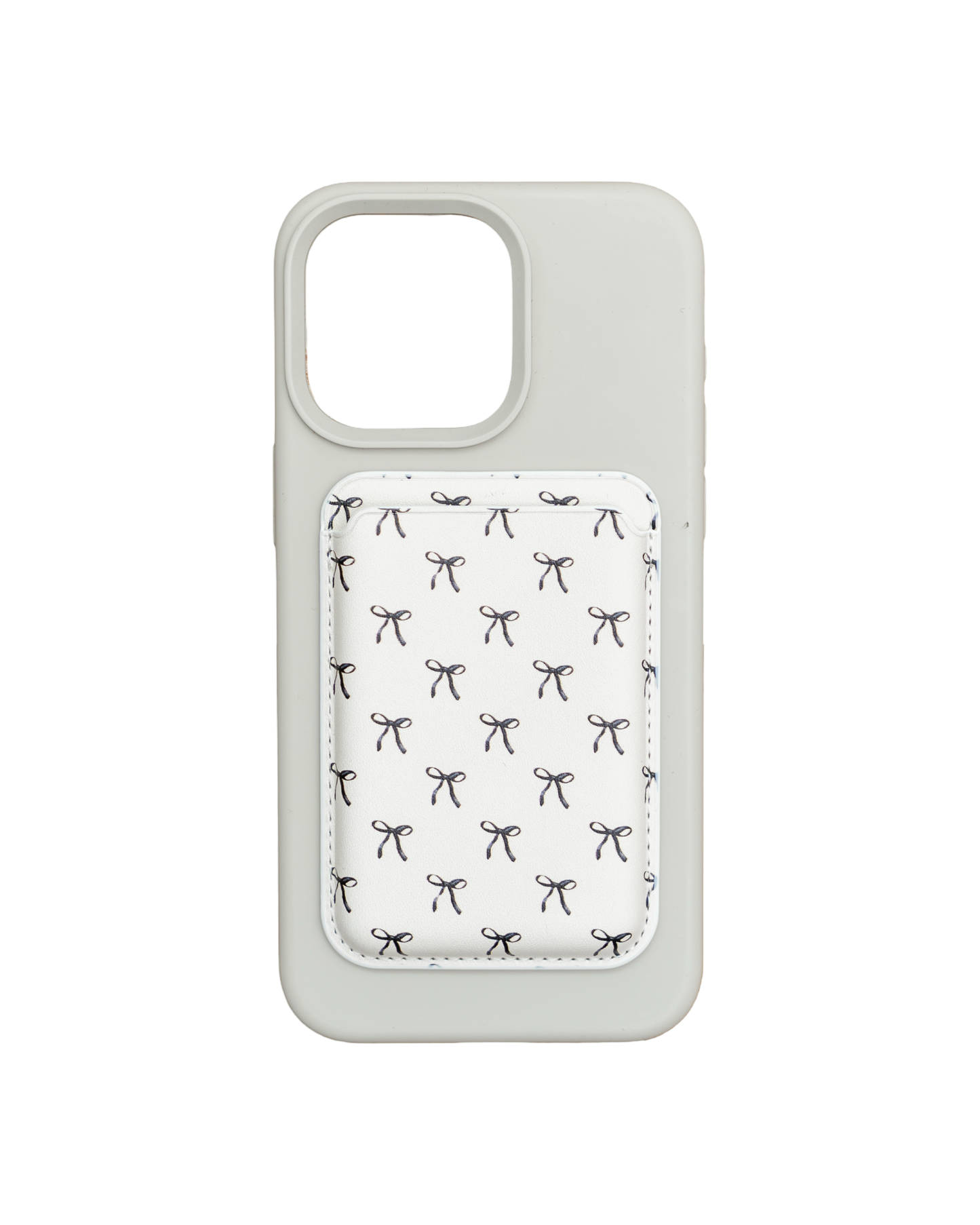 Magnet Phone Wallet, Magnetic card cash wallet: #5 Black Bow