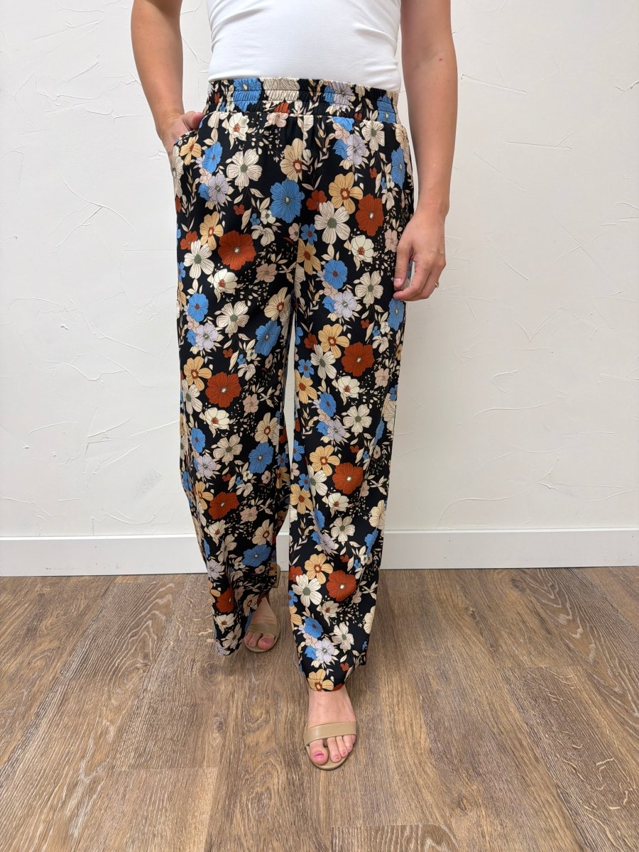 Elastic Waist Floral Pants - Three:Twelve Boutique - Staccato