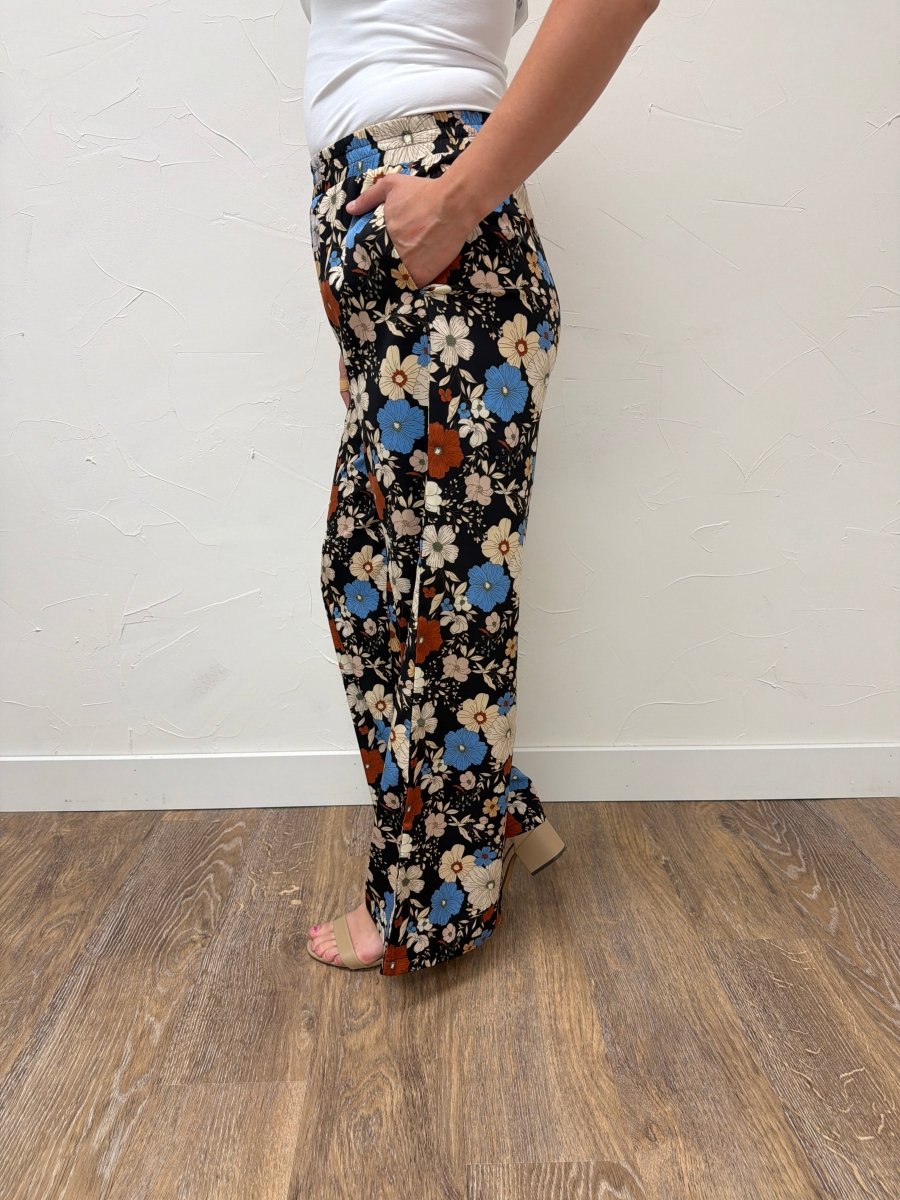 Elastic Waist Floral Pants - Three:Twelve Boutique - Staccato
