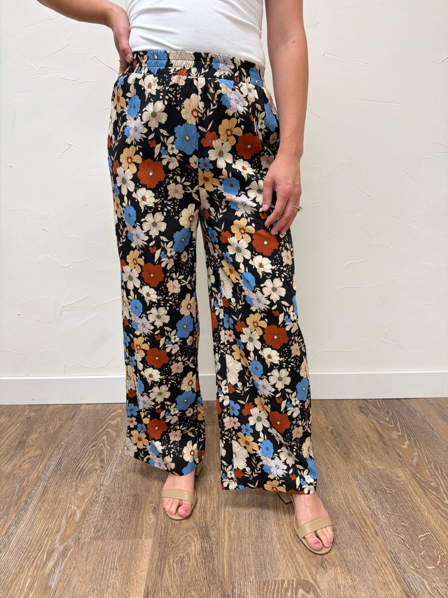 Elastic Waist Floral Pants - Three:Twelve Boutique - Staccato
