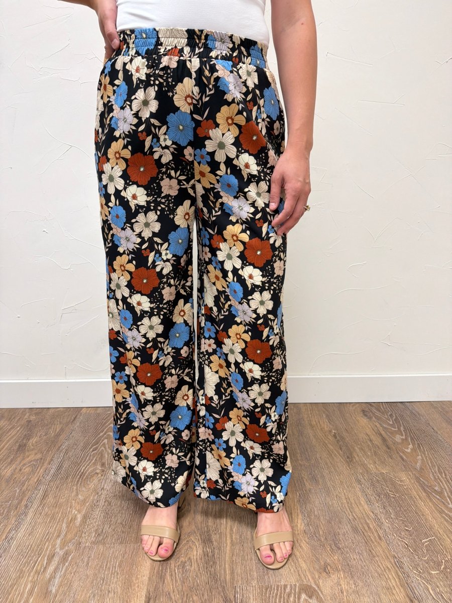 Elastic Waist Floral Pants - Three:Twelve Boutique - Staccato
