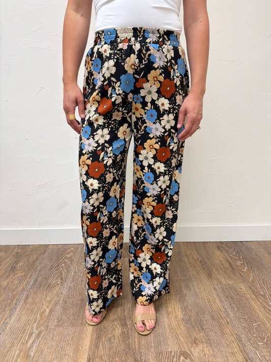 Elastic Waist Floral Pants - Three:Twelve Boutique - Staccato