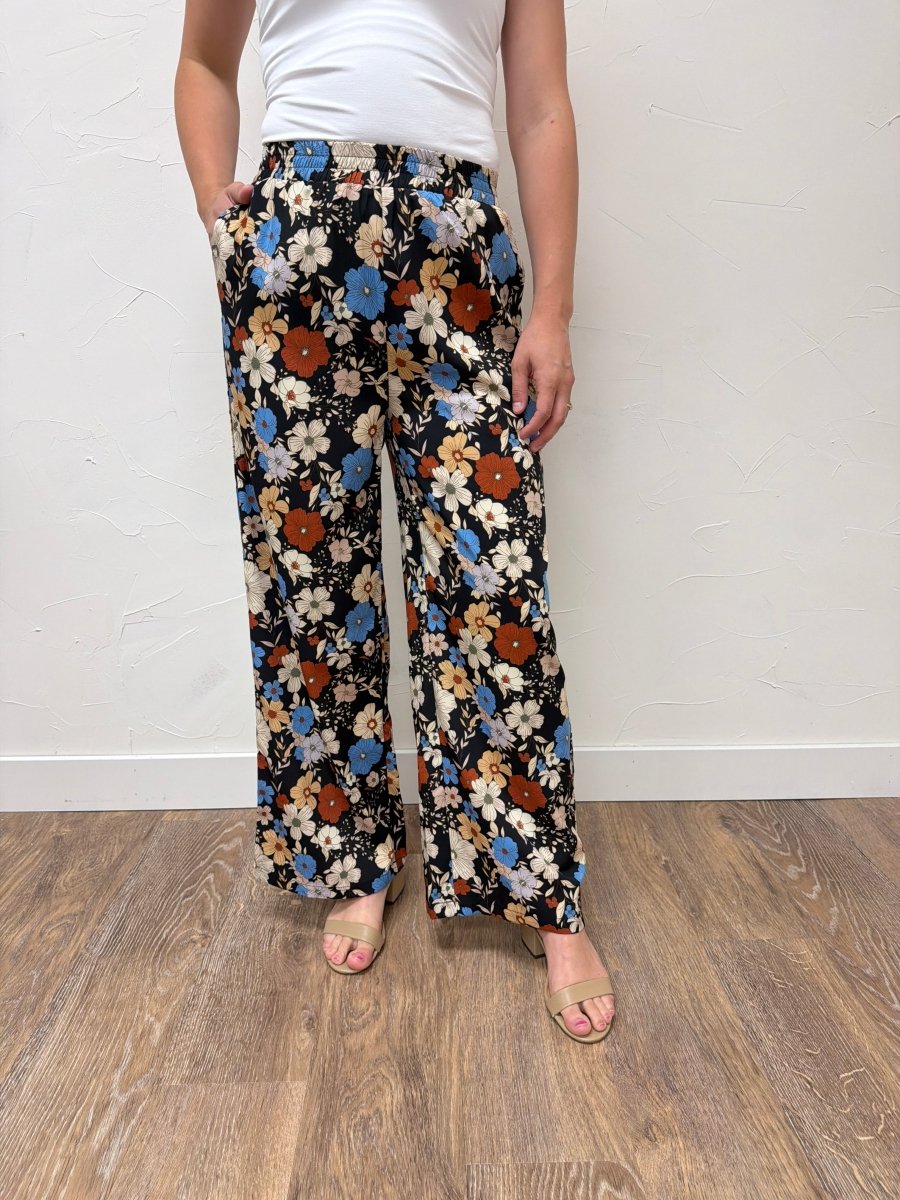Elastic Waist Floral Pants - Three:Twelve Boutique - Staccato