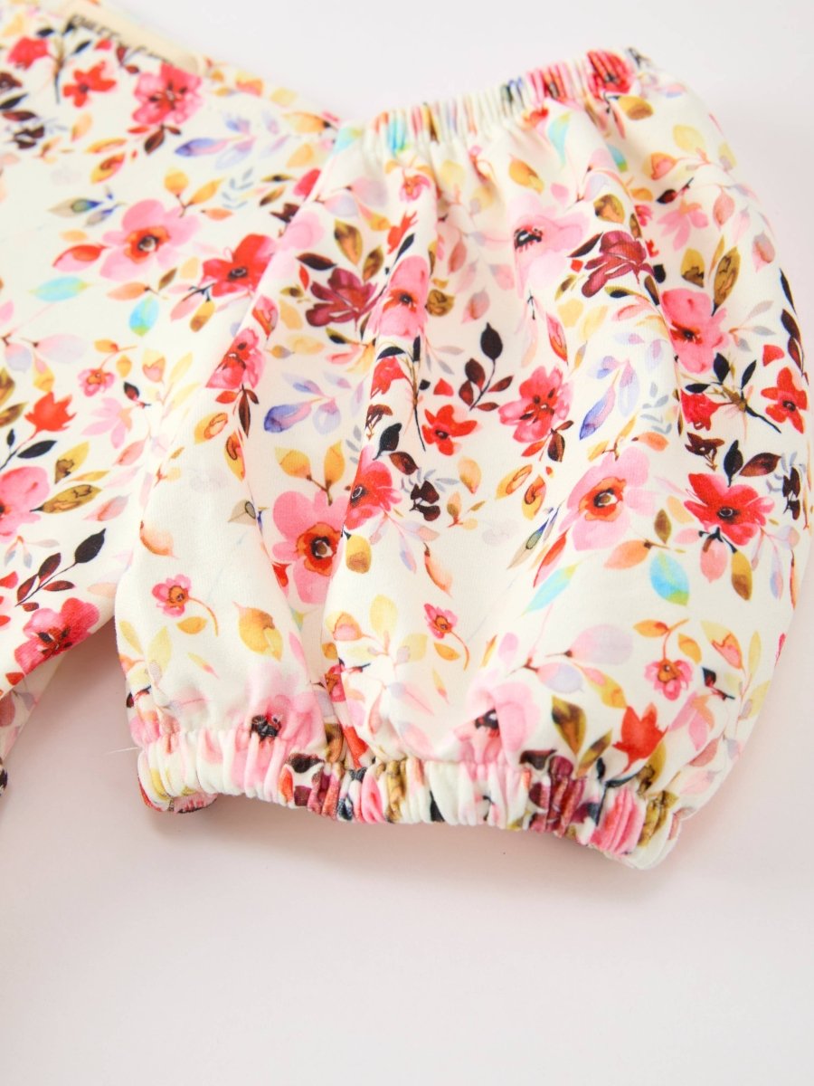 Fall Vintage Floral Puff Sleeve Girls Dress - Three:Twelve Boutique - Rylee Faith Designs