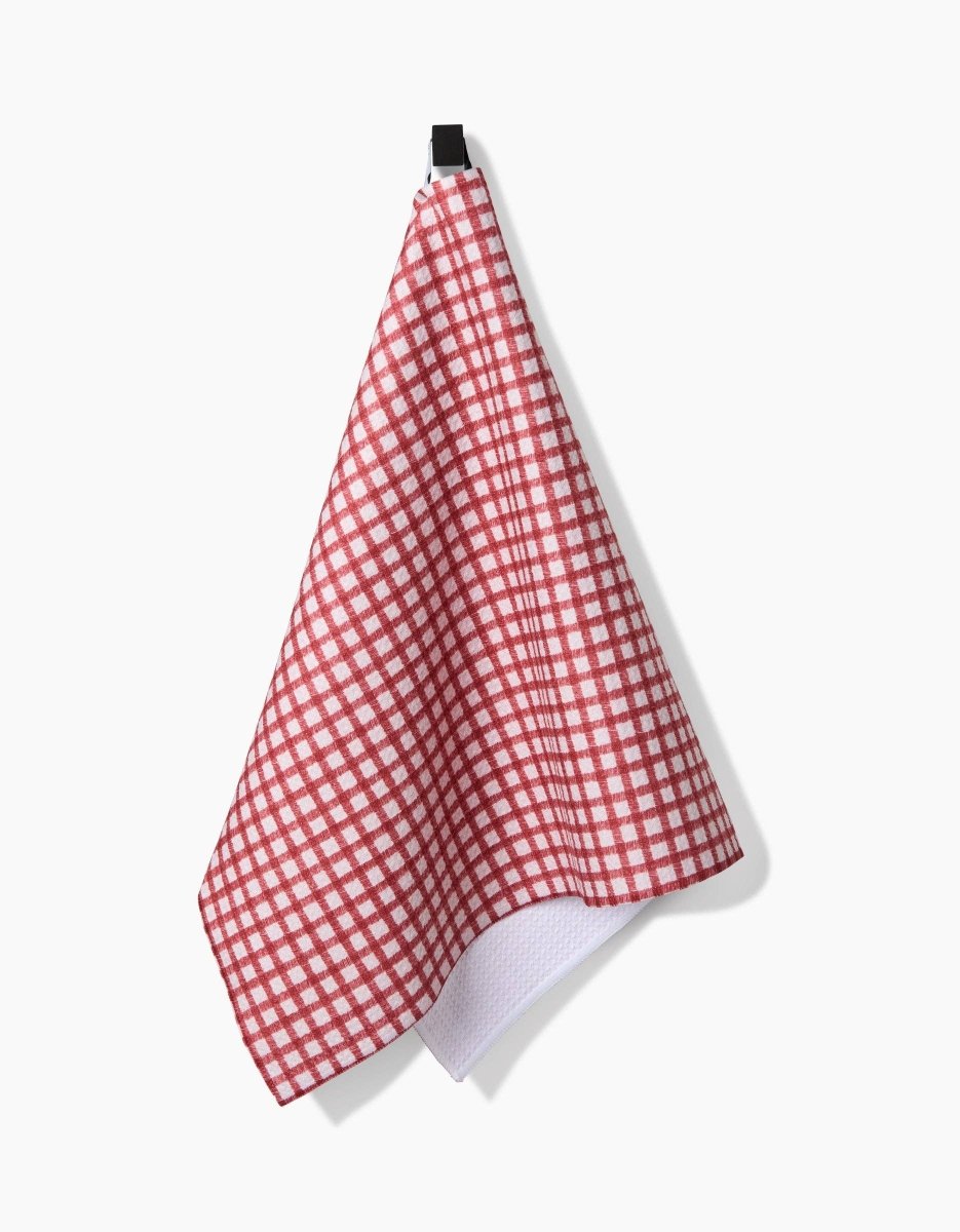 Fireside Plaid Red Tea Towel - Three:Twelve Boutique - Geometry