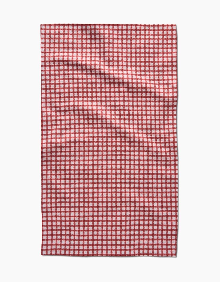 Fireside Plaid Red Tea Towel - Three:Twelve Boutique - Geometry