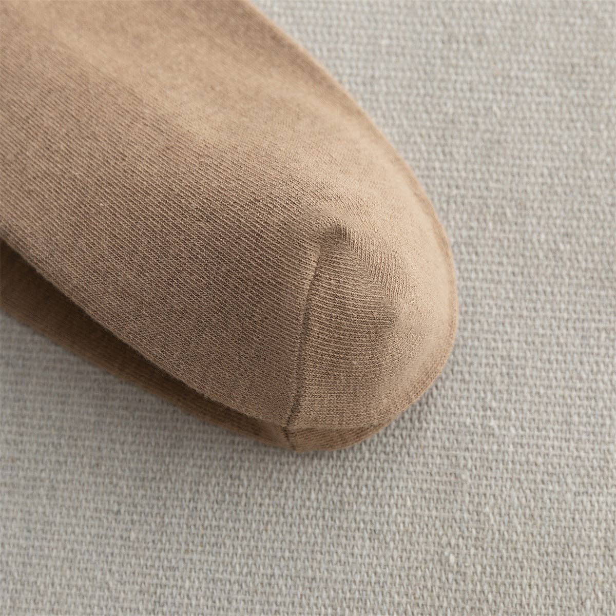 Flounce Solid Color Simple Socks : Dark Coffee - Three:Twelve Boutique - Dipped Shop