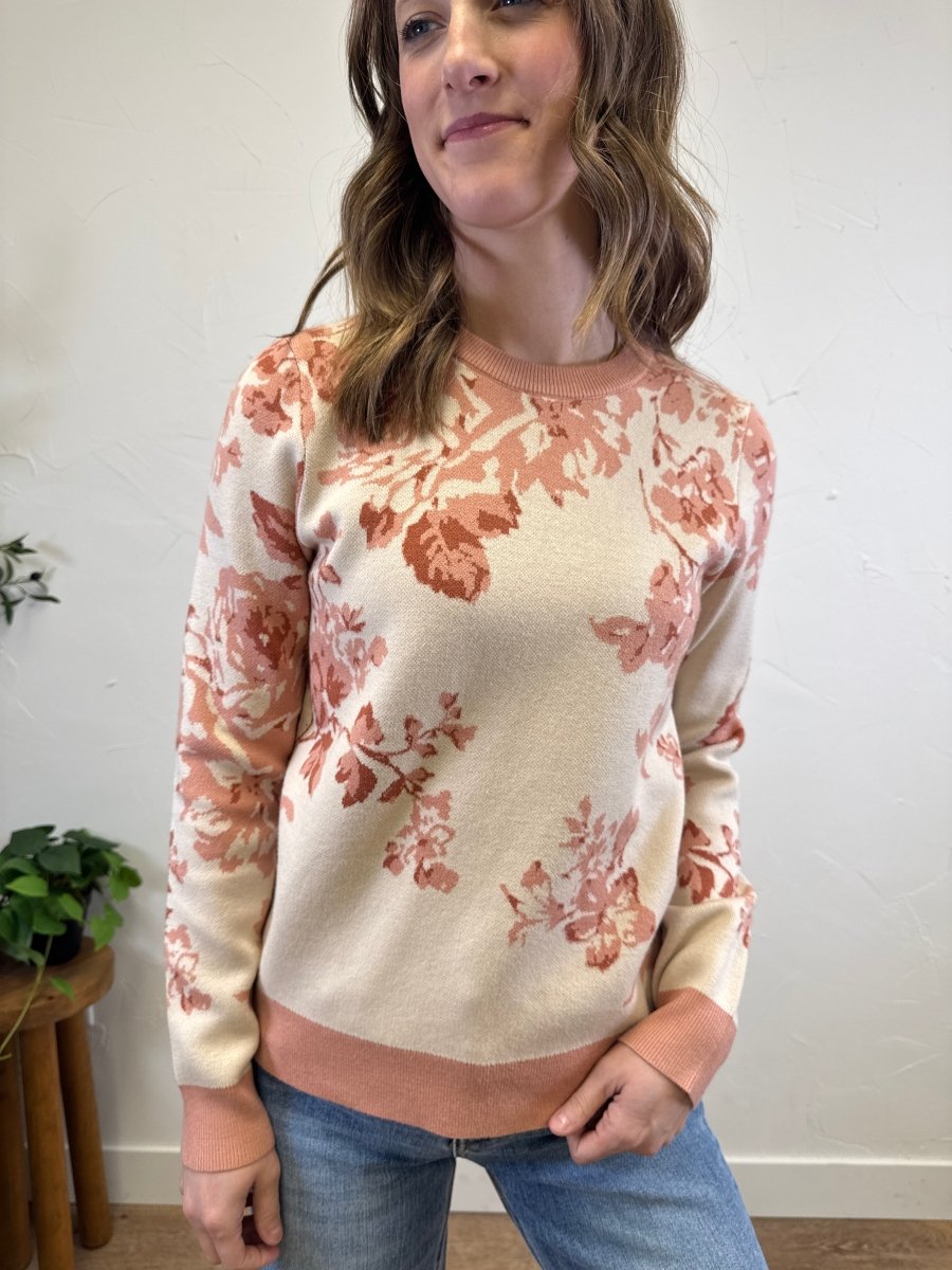 Flower Jacquard Sweater - Three:Twelve Boutique - Staccato