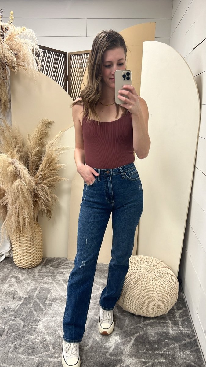 Full Length Straight - Three:Twelve Boutique - Just Black Denim