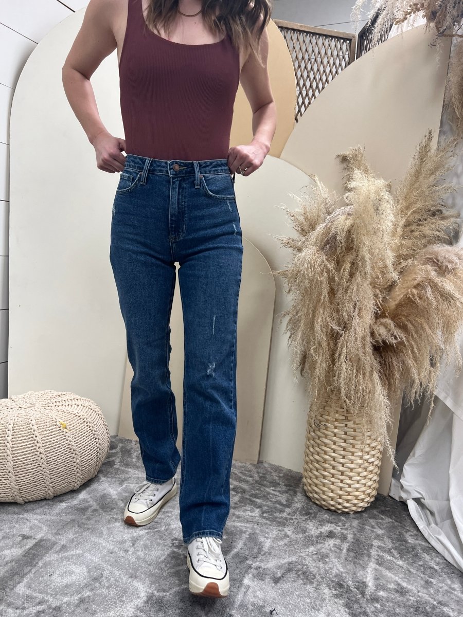 Full Length Straight - Three:Twelve Boutique - Just Black Denim