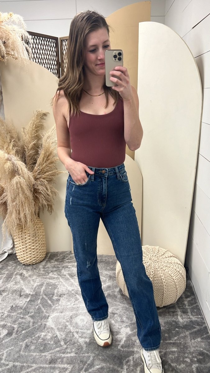 Full Length Straight - Three:Twelve Boutique - Just Black Denim