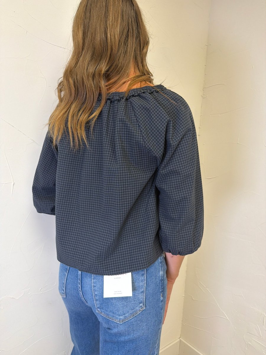 Gingham Peasant Blouse - Three:Twelve Boutique - Wishlist