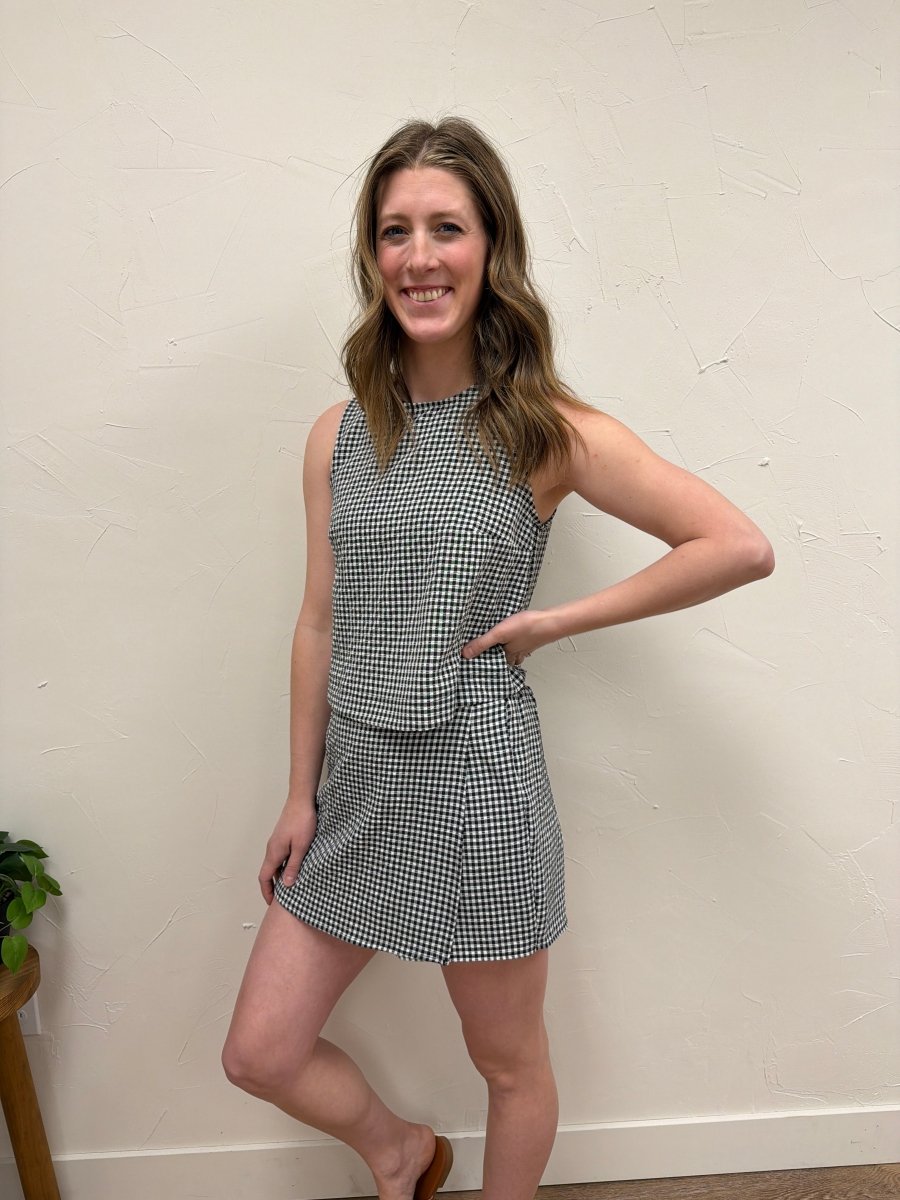 Gingham Tank and Skort Set – Matching Summer Two Piece Outfit - Three:Twelve Boutique - Hyfve