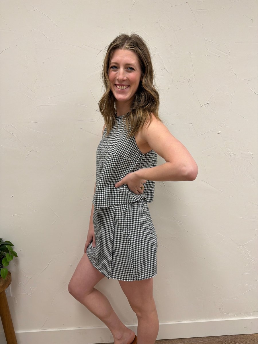 Gingham Tank and Skort Set – Matching Summer Two Piece Outfit - Three:Twelve Boutique - Hyfve