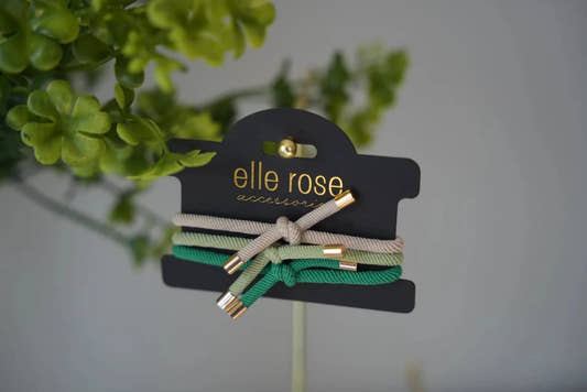 Green Hair Tie Trio - Three:Twelve Boutique - Three:Twelve Boutique