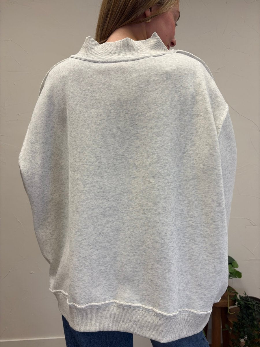 Grinchy + Merry Print Reversible Mock Neck Sweatshirt - Three:Twelve Boutique - bucketlist