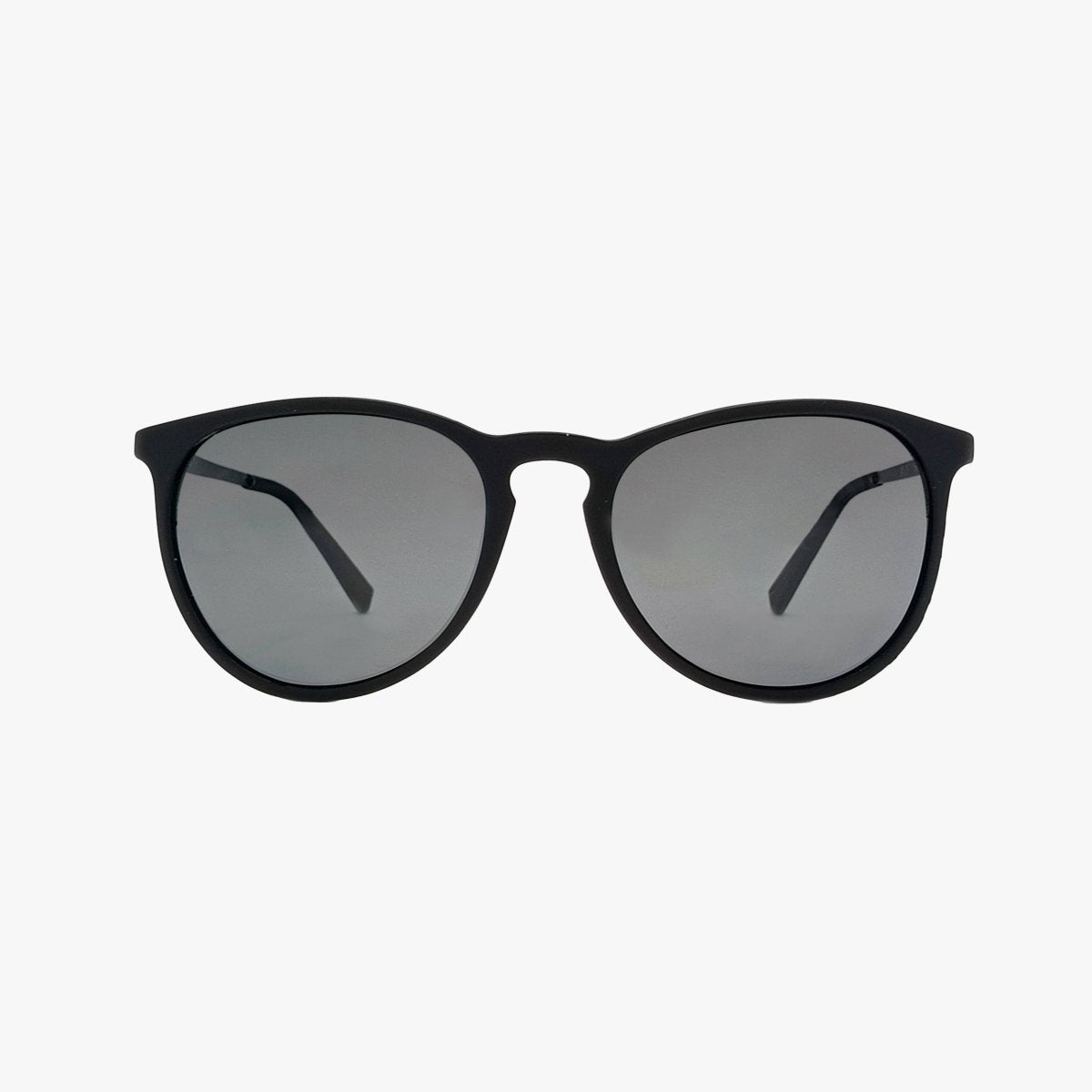 HALE MIDNIGHT Polarized Round Sunglasses – Matte Black with Smoke Gray Lenses - Three:Twelve Boutique - Kohv Eyewear