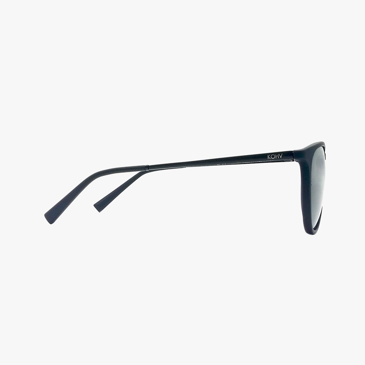HALE MIDNIGHT Polarized Round Sunglasses – Matte Black with Smoke Gray Lenses - Three:Twelve Boutique - Kohv Eyewear
