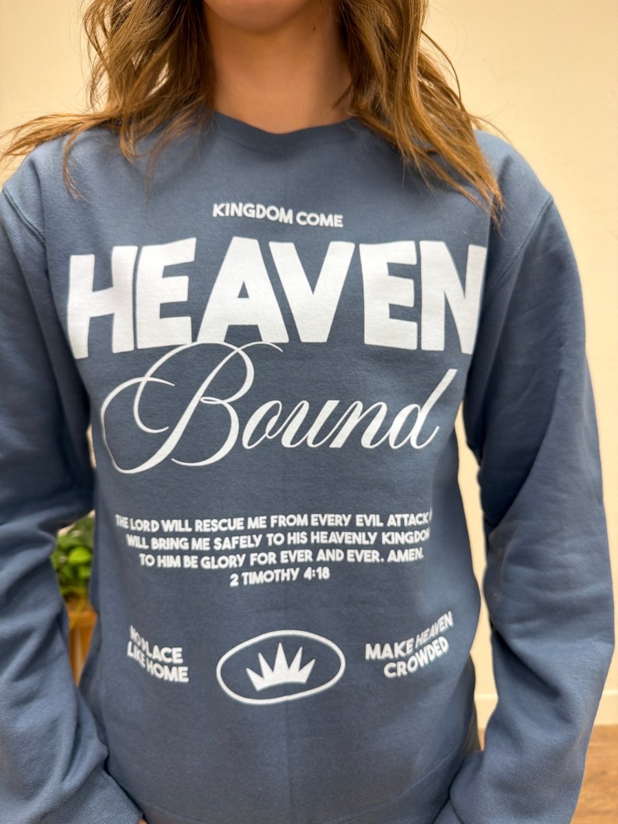Heaven Bound Graphic Sweatshirt – Relaxed Fit Casual Pullover - Three:Twelve Boutique - Poppy + Pine