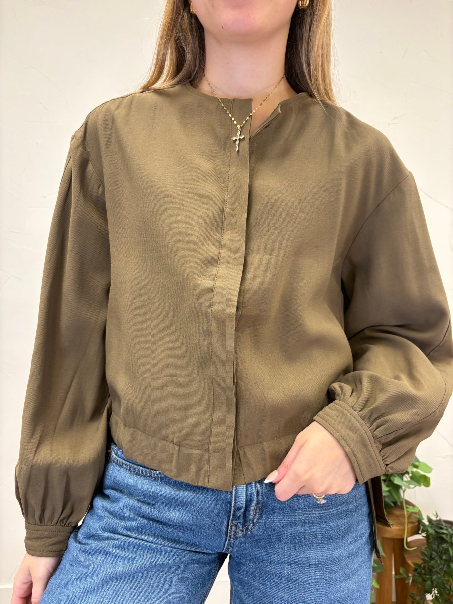 Hidden Placket Side Tie Jacket - Three:Twelve Boutique - fun2fun