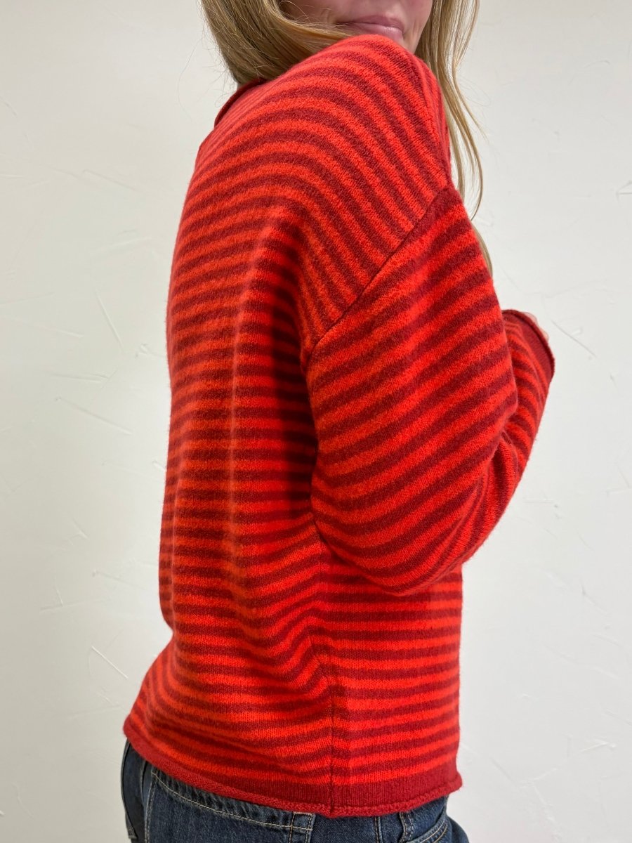 High Neck Rolled Hem Sweater Cardigan - Three:Twelve Boutique - Le Lis