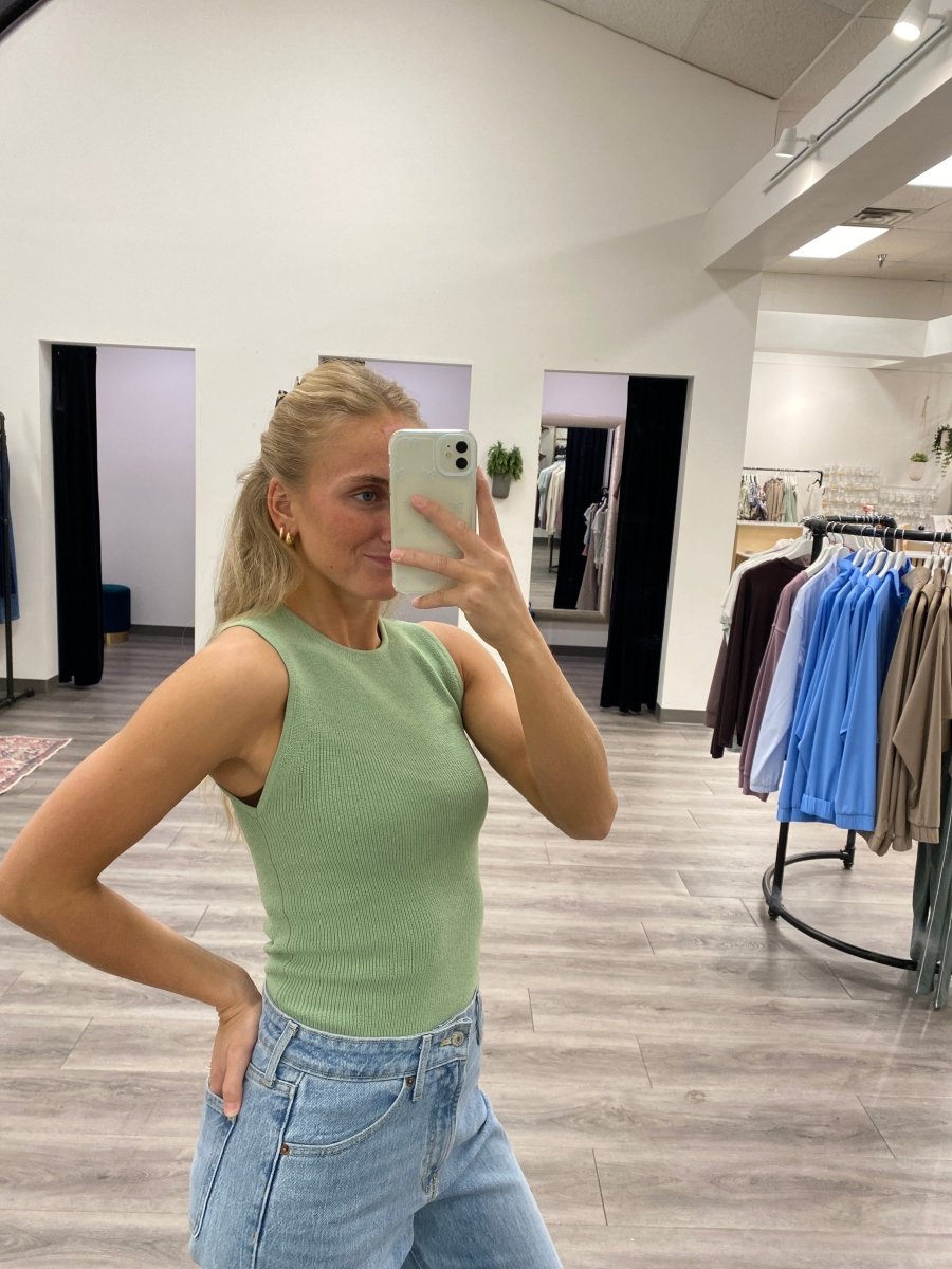 High Neck Sweater Tank Top - Three:Twelve Boutique - Hyfve