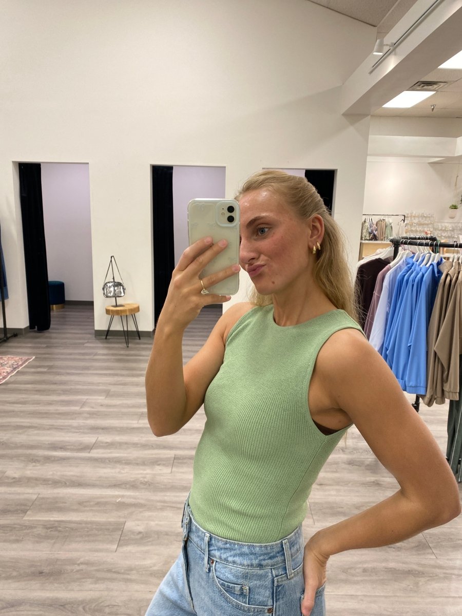 High Neck Sweater Tank Top - Three:Twelve Boutique - Hyfve