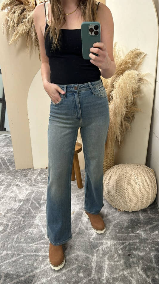 High Rise Full Length Straight - Three:Twelve Boutique - Justblackdenim