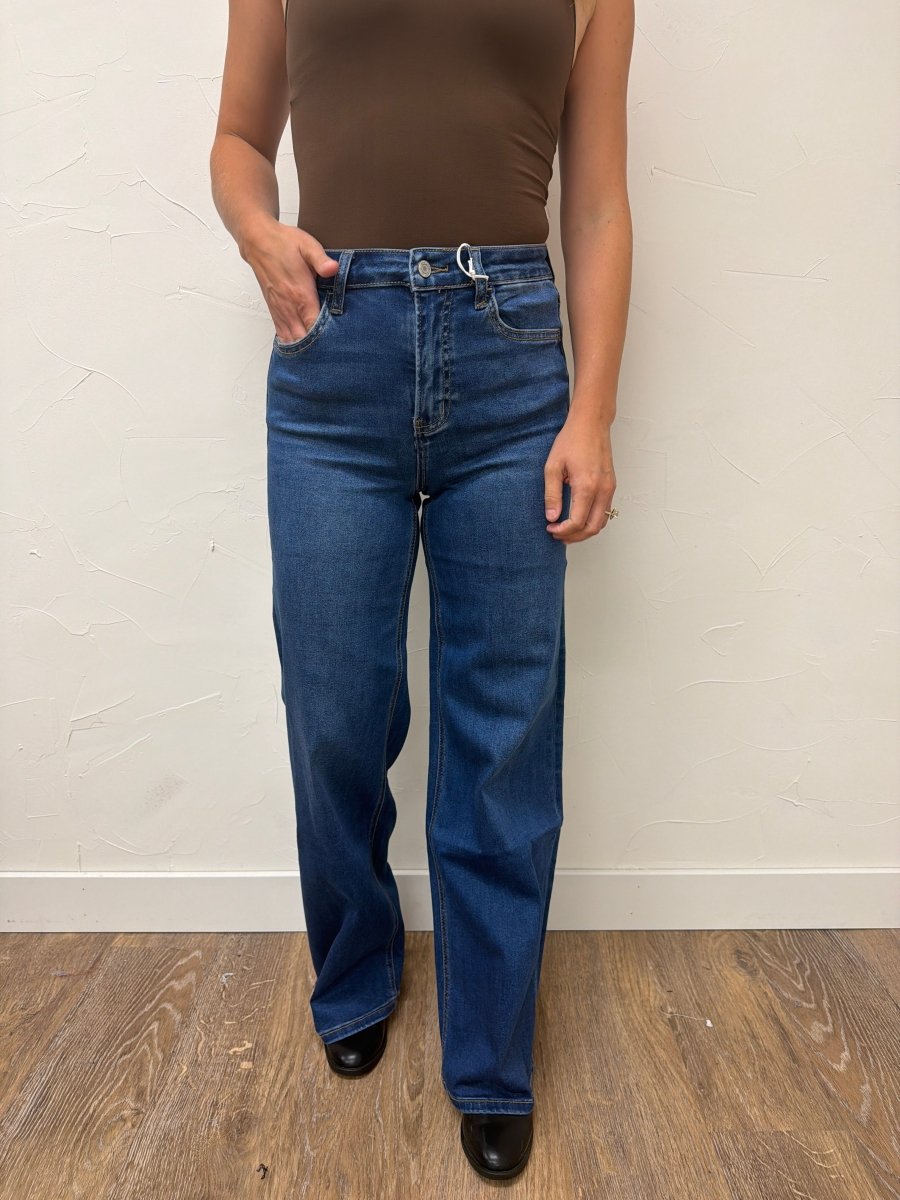High Rise wide leg vervet denim - Three:Twelve Boutique - VERVET