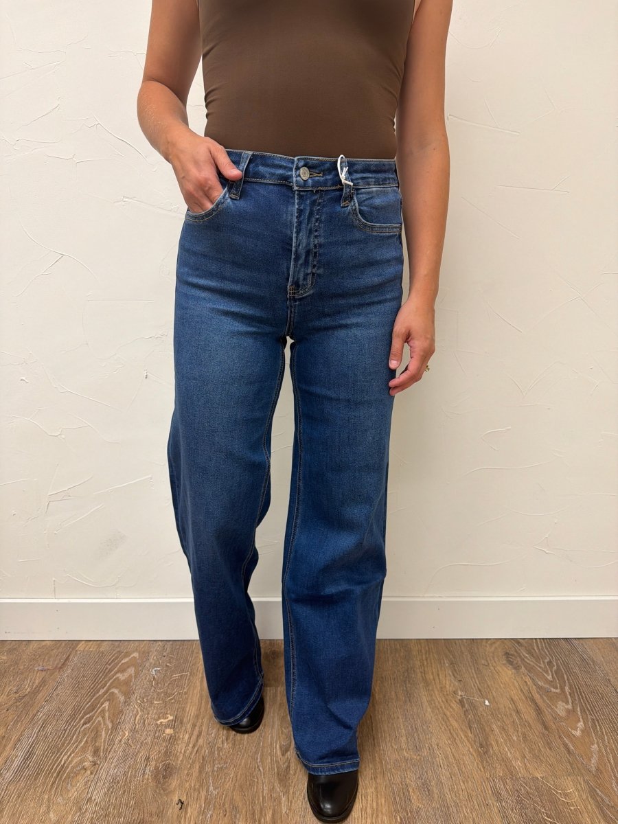 High Rise wide leg vervet denim - Three:Twelve Boutique - VERVET