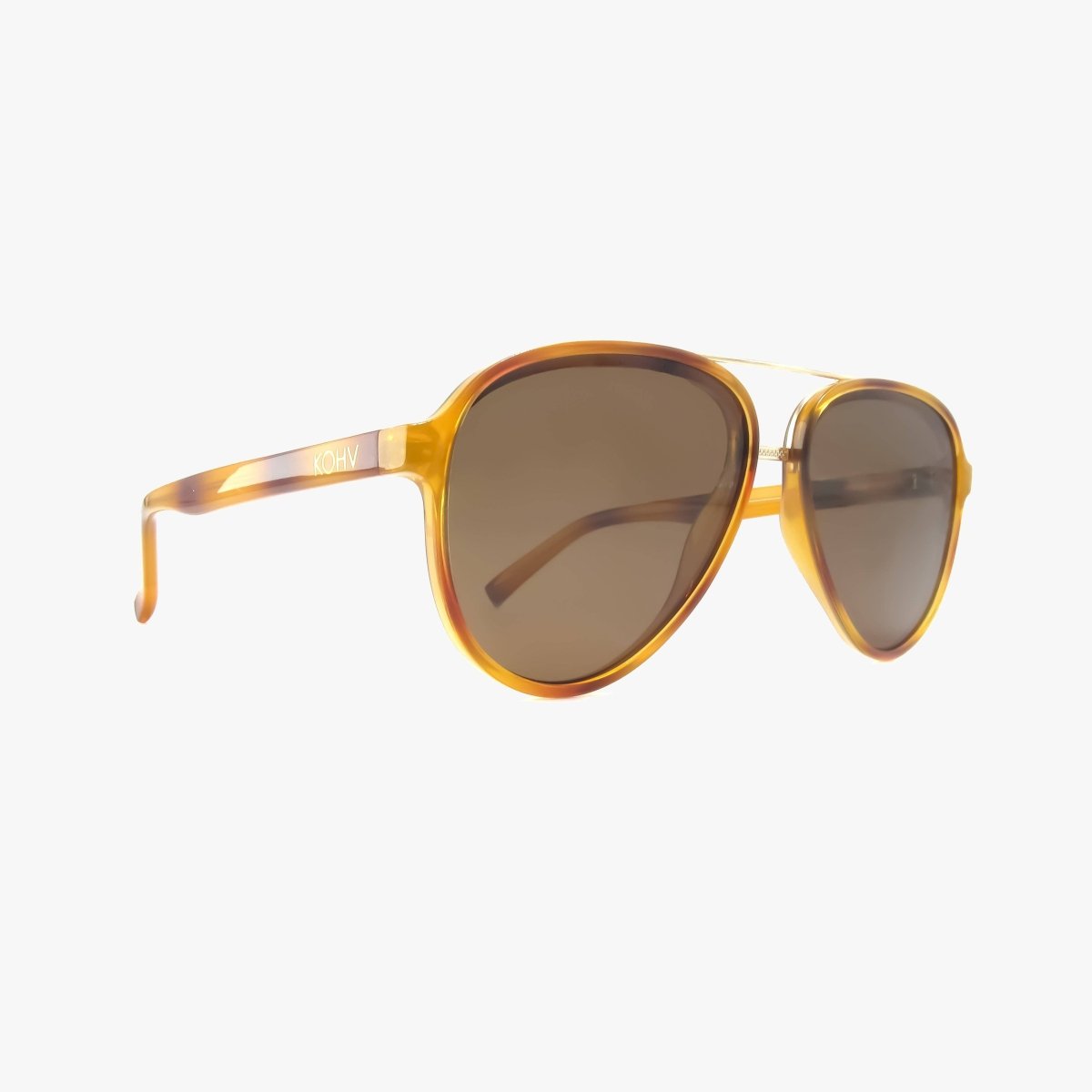 KNOX Honey Tortoise Polarized Aviator Sunglasses – UV400 Protection Frame - Three:Twelve Boutique - Kohv Eyewear