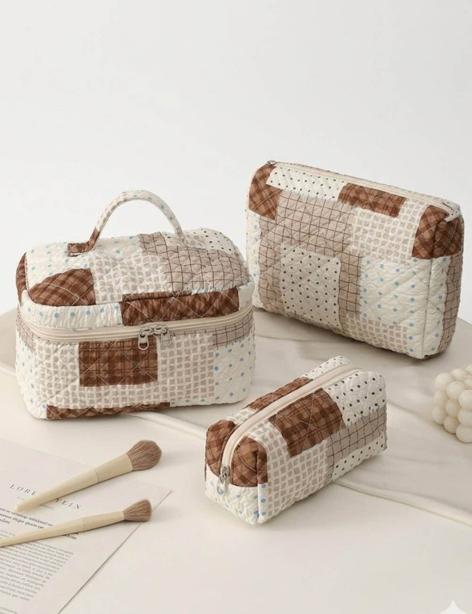 Large Capacity Portable Makeup Bag : Khaki / Mid - Three:Twelve Boutique - Dipped Shop