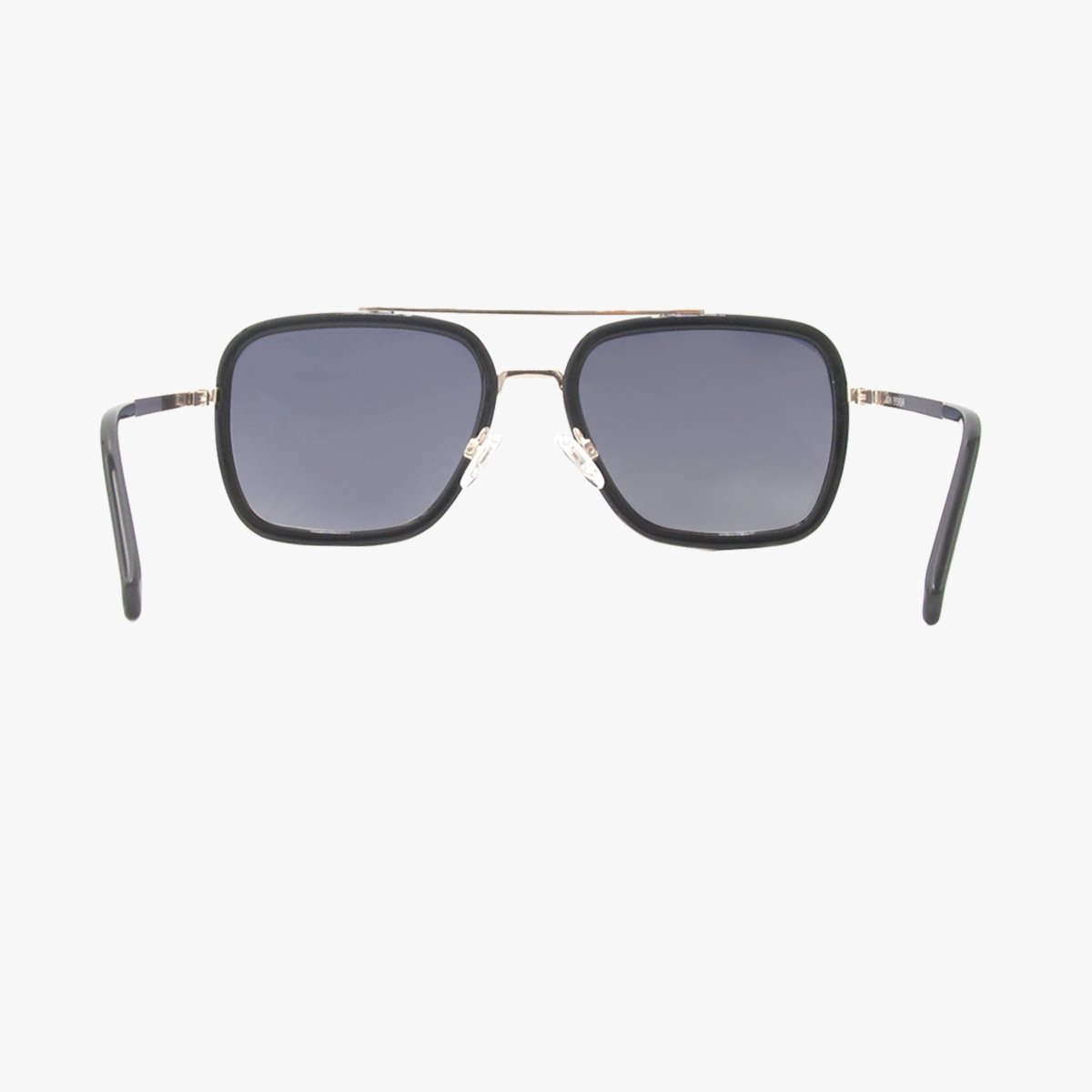 LEX MIDNIGHT Polarized Navigator Sunglasses – Gold Metal Frame, Smoke Lenses - Three:Twelve Boutique - Kohv Eyewear