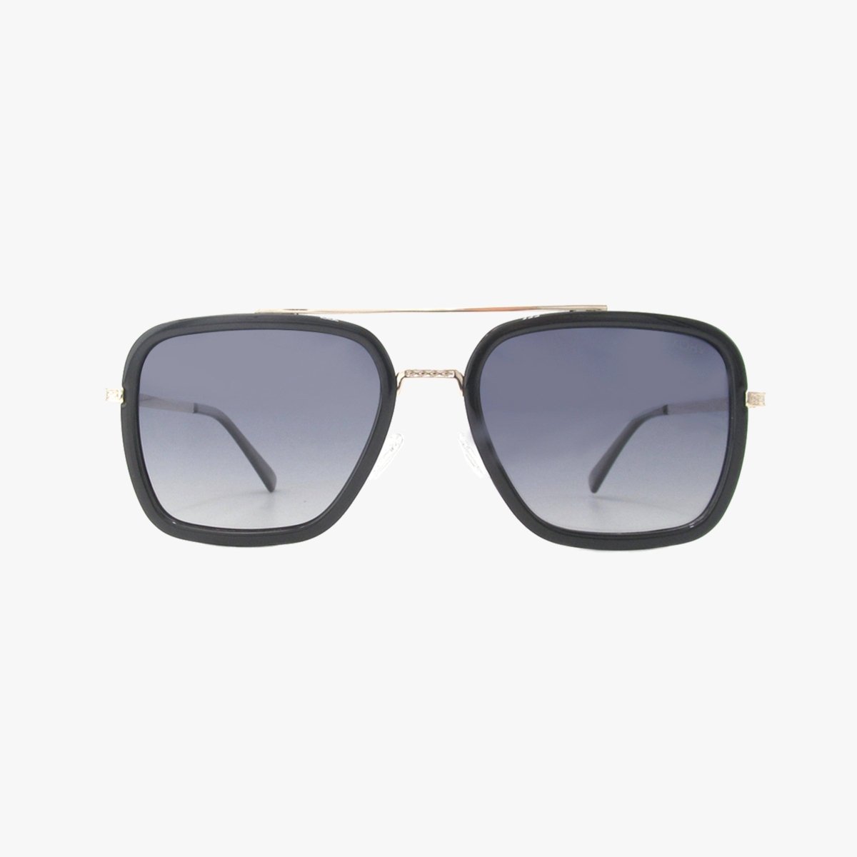 LEX MIDNIGHT Polarized Navigator Sunglasses – Gold Metal Frame, Smoke Lenses - Three:Twelve Boutique - Kohv Eyewear