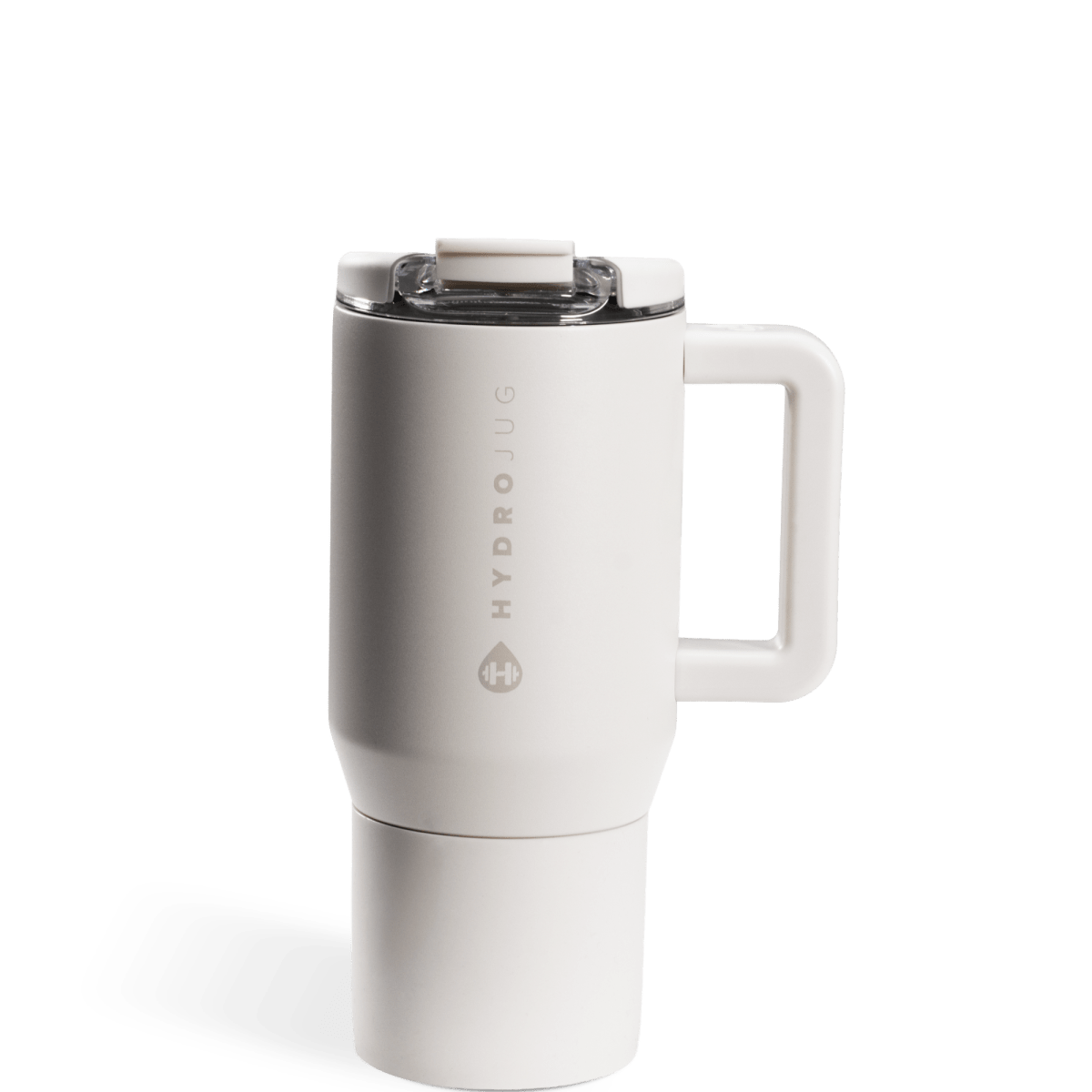 Front view of Linen HydroJug 20 oz Traveler Coffee Mug with lid — Three:Twelve Boutique