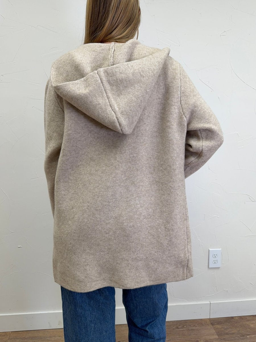 Long Hooded Cardigan - Three:Twelve Boutique - Staccato