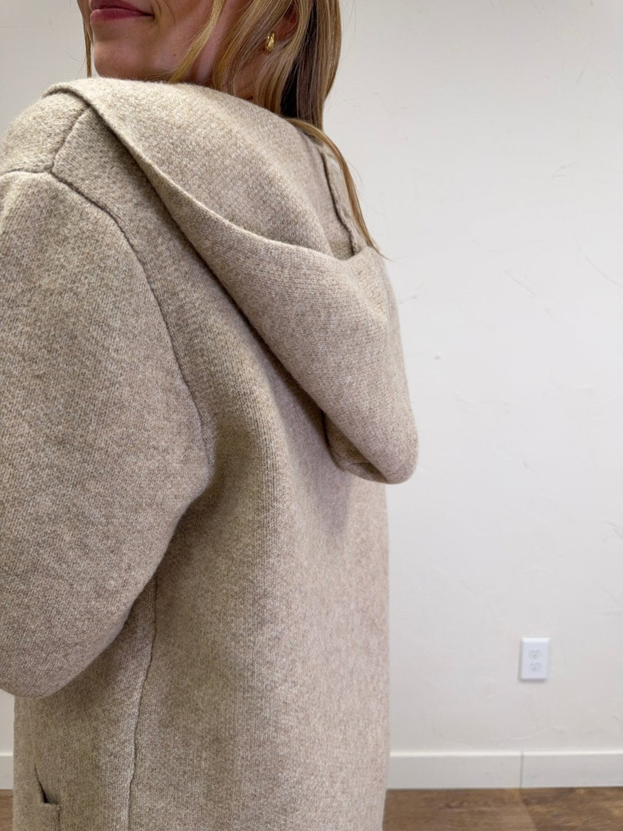 Long Hooded Cardigan - Three:Twelve Boutique - Staccato