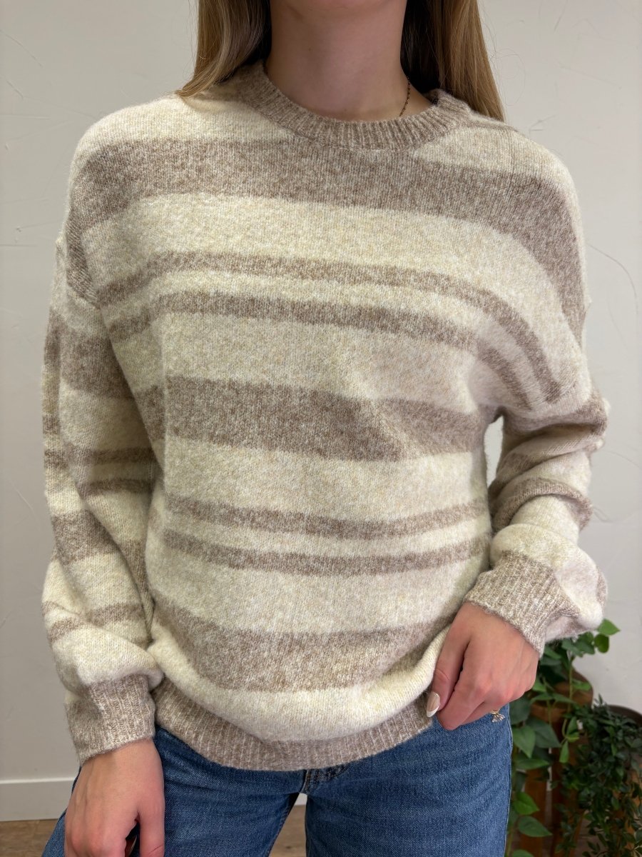 Long Sleeve Striped Sweater - Three:Twelve Boutique - SundayEdition