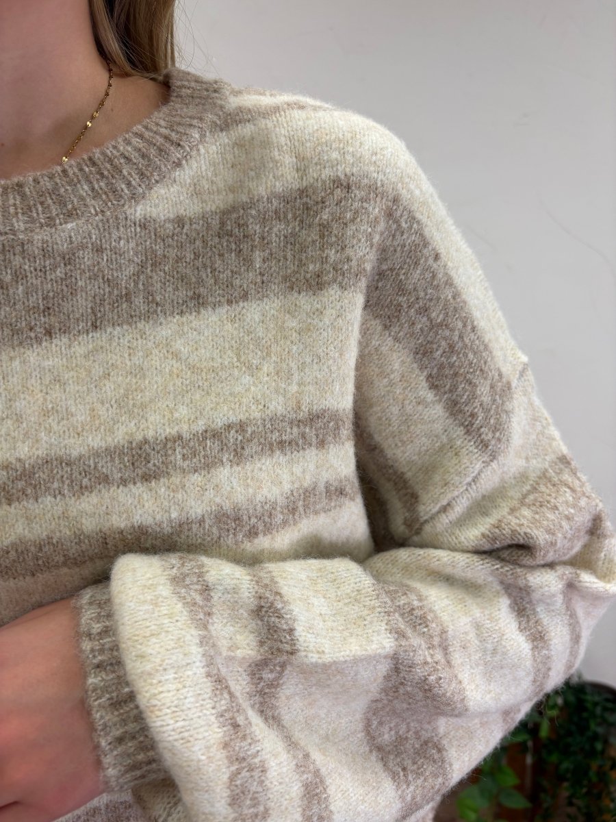 Long Sleeve Striped Sweater - Three:Twelve Boutique - SundayEdition