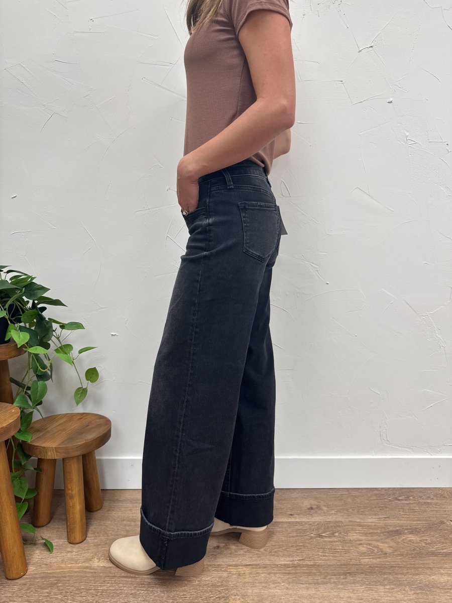 Low Rise Baggy Wide Vervet Denim - Three:Twelve Boutique - VERVET