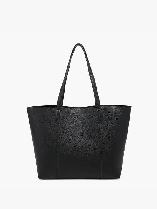 M2613 Millie Classic Paneled Tote: Black - Three:Twelve Boutique - Jen & Co.